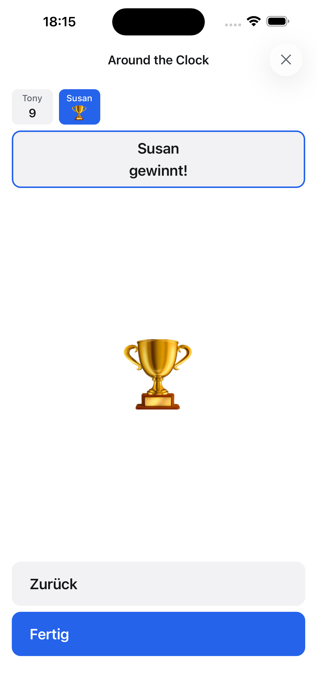 Wer zuerst rum ist, gewinnt.